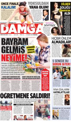 DAMGA 13 Haziran 2024 Perşembe Sayfaları