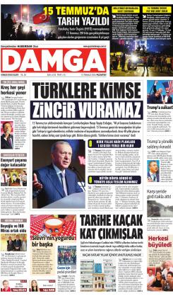 DAMGA 15 Temmuz 2024 Pazartesi Sayfaları