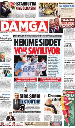 DAMGA 09 Ağustos 2024 Cuma Sayfaları