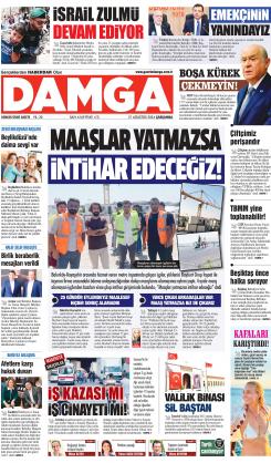 DAMGA 21 Ağustos 2024 Çarşamba Sayfaları