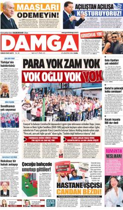 DAMGA 23 Ağustos 2024 Cuma Sayfaları