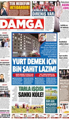 DAMGA 25 Ağustos 2024 Pazar Sayfaları