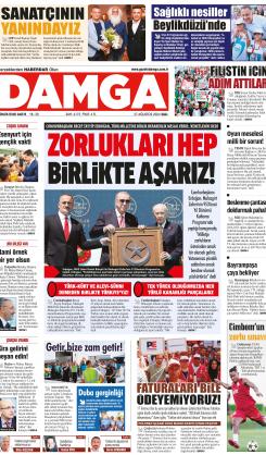 DAMGA 27 Ağustos 2024 Salı Sayfaları