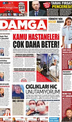 DAMGA 23 Ekim 2024 Çarşamba Sayfaları