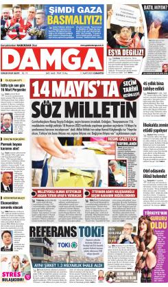 DAMGA 11 Mart 2023 Cumartesi Sayfaları