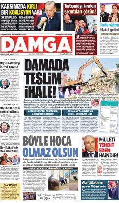 DAMGA 12 Mart 2023 Pazar Sayfaları