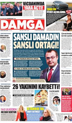 DAMGA 15 Mart 2023 Çarşamba Sayfaları