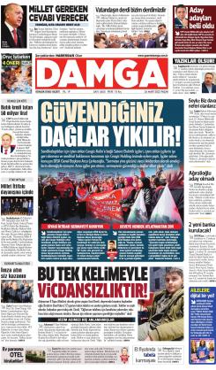 DAMGA 26 Mart 2023 Pazar Sayfaları