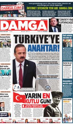 DAMGA 28 Ekim 2024 Pazartesi Sayfaları