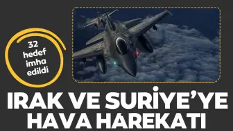 Suriye ve Irak’a hava harekatı: 32 hedef imha edildi