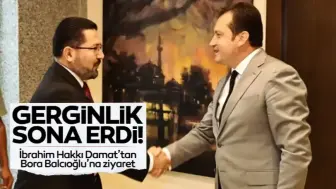 Gerginlik noktalandı! İlçe Milli Eğitim Müdürü İbrahim Hakkı Damat, Başkan Balcıoğlu’nu ziyaret etti