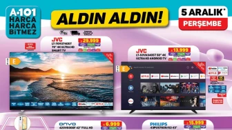 A101 5-11 Aralık Aktüel Ürünleri! İndirimli TV'ler, Telefonlar ve Daha Fazlası!