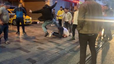 İstiklal Caddesi’nde bayıltan dayak: Defalarca tekmelendi!