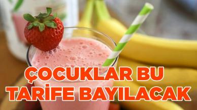 Çocuklar bu içeceğe bayılıyor! Yaz sıcaklarına özel çilekli milkshake tarifi…