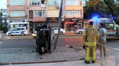 Otomobil elektrik direğine çarptı: 1 yaralı