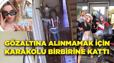 Gözaltına alınan genç kız karakolu birbirine kattı