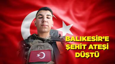 Balıkesir'e şehit ateşi düştü