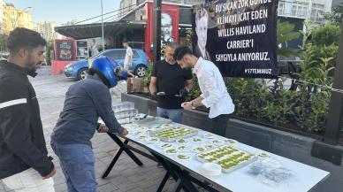 Adana'da klimanın mucidi anısına tatlı dağıtıldı!