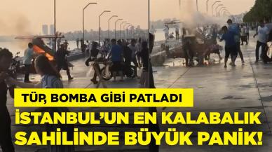 Son Dakika Haberi.. Maltepe sahilinde tüp, bomba gibi patladı: Yaralılar var…