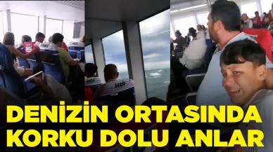 Denizin ortasında korku dolu anlar