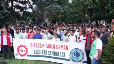 İBB'ye bağlı Ağaç A.Ş. çalışanlarından Saraçhane'de eylem