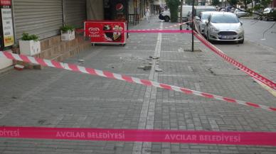 Binanın dış kaplaması yol kenarına döküldü