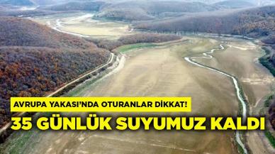 İstanbul Avrupa Yakası'nda Oturanlar Dikkat, Sadece 35 Günlük Suyumuz Kaldı..