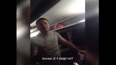 Yanında yolcu istemeyen adamın yanına muavin birini oturtunca tartışma çıktı