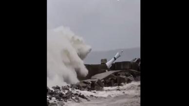 İstanbul'da Rumeli Feneri'nin mendereği devrildi