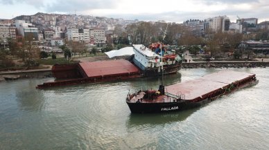 Fırtınada ikiye bölünen gemi böyle görüntülendi: Çalışma başlatılacak