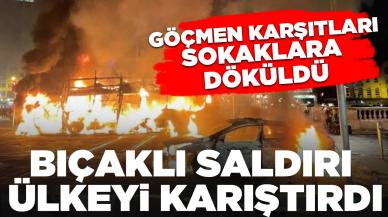 Bıçaklı saldırı ülkeyi karıştırdı: Protestocular sokaklara döküldü, polisle çatıştı