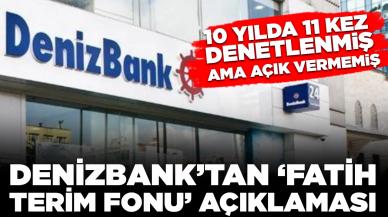 Denizbank'tan 'Fatih Terim Fonu' açıklaması