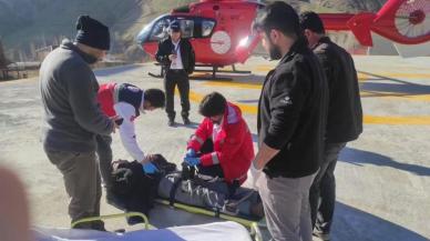 Van'da ambulans helikopter, göğüs hastaları için havalandı