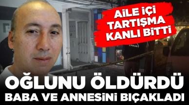 Aile içi tartışma kanlı bitti: Oğlunu öldürdü, baba ve annesini bıçakladı