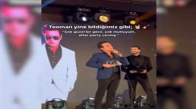 Ödül töreninde Teoman'dan güldüren konuşma "Akşam after party varmış"