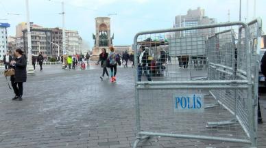 Taksim Meydanı'na demir bariyerler yerleştirildi