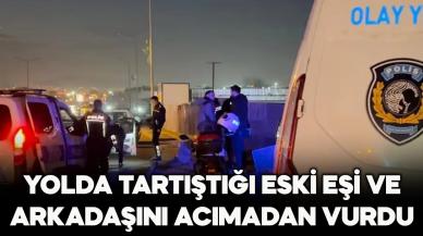 Eski eşiyle tartıştığı sırada kendisine engel olmaya çalışan arkadaşı pompalıyla vurdu