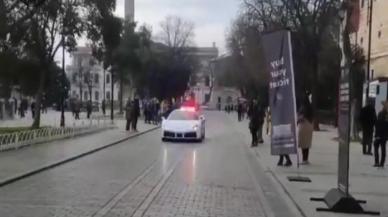 Polis memurunun Ferrari ile hız yapması gözden kaçmadı