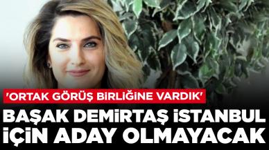 Başak Demirtaş İstanbul için aday olmayacak: 'Ortak görüş birliğine vardık'