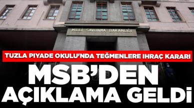 Tuzla Piyade Okulu'nda teğmenlere ihraç kararı: MSB'den açıklama geldi