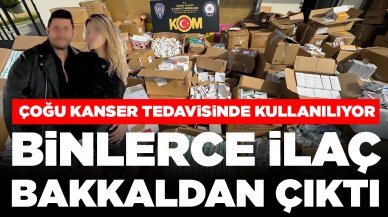 Bakkal dükkanına operasyon: Devlet hastanelerine ait binlerce kutu ilaç bakkaldan çıktı