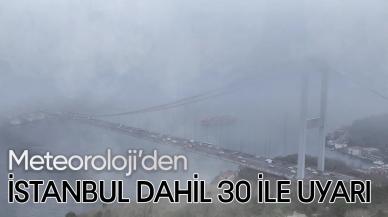 Meteoroloji'den İstanbul dahil 30 ile uyarı 01 Mart 2024