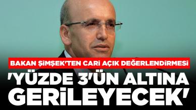 Bakan Şimşek'ten cari açık değerlendirmesi: 'Yüzde 3'ün altına gerileyecek'