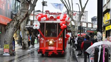 Elektrikli nostaljik tramvay hattı ilk seferini yaptı