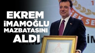 Yeniden İBB Başkanı seçilen Ekrem İmamoğlu mazbatasını aldı