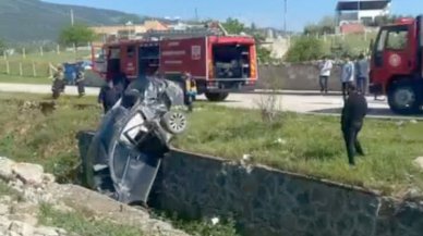 Gaziantep’te otomobil dereye uçtu: 4 yaralı