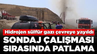 Sondaj çalışması sırasında patlama: Hidrojen sülfür gazı çevreye yayıldı, karayolu trafiğe kapatıldı