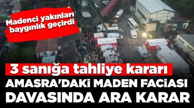 Amasra'daki maden faciası davasında ara karar: 3 sanığa tahliye kararı verildi