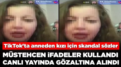 TikTok'ta anneden 8 yaşındaki kızı için skandal sözler: 'Müstehcen' ifadeler kullandı, canlı yayında gözaltına alındı