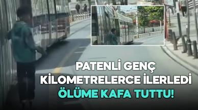 Güngören'de pateniyle kilometrelerce yolculuk etti, ölüme kafa tuttu!